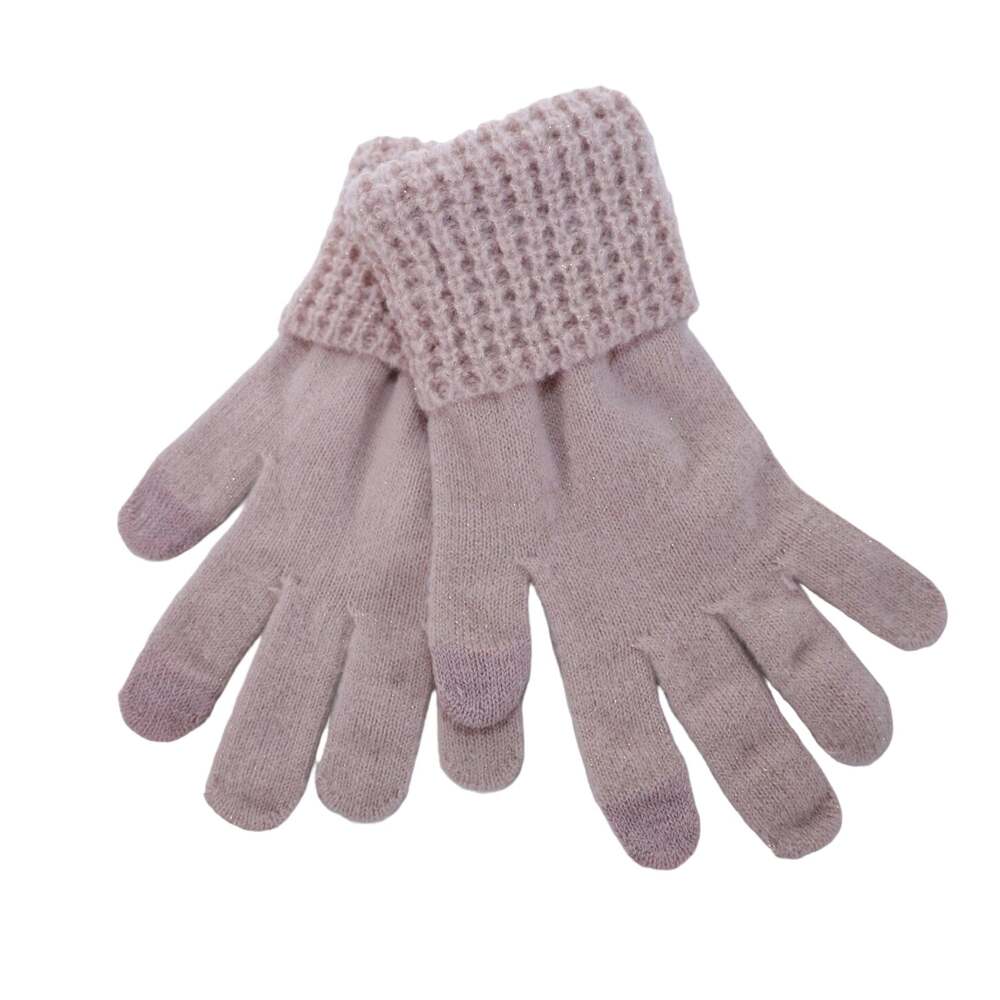 Style & Co Womens Knit Gloves - One Size - Glitter Blush - NWT